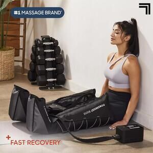 SHARPER IMAGE AIR COMPRESSION BOOTS SMALL/MEDIUM SIZE Inseam 25-31"- BLACK